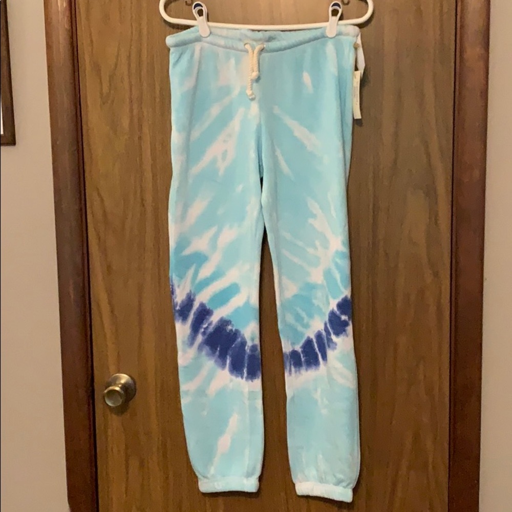 Summer Fleece-  Blue Tie Dye Joggers - NWT
